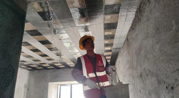 于都县楼板结构加固工程现场实景1